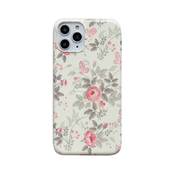 

1шт чехол для iPhone с узором бабочки и розы, Многоцветный