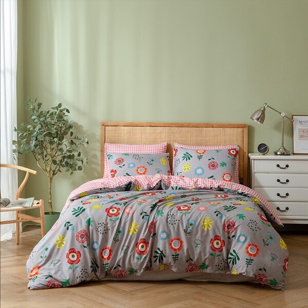 

Floral Pattern Bedding Set Without Filler, Multicolor