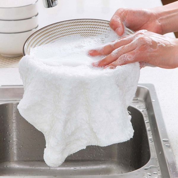 

1pc Absorbent Cleaning Rag, White