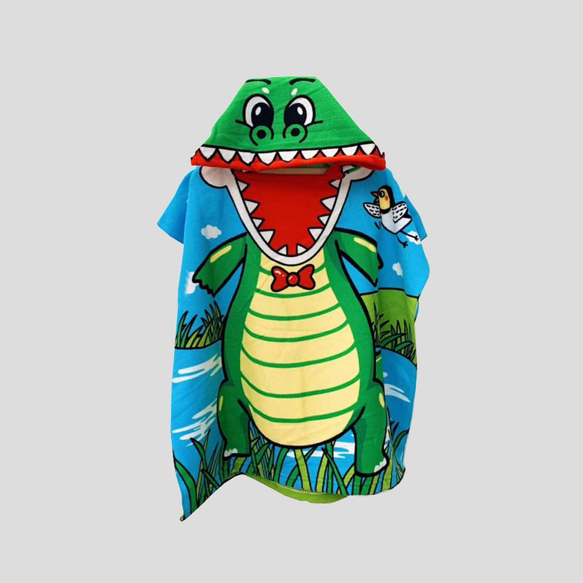 

Kids Cartoon Dinosaur Design Bath Towel, Multicolor