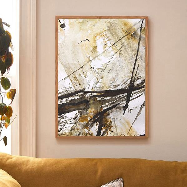 

Graphic Print Wall Painting Without Frame, Multicolor