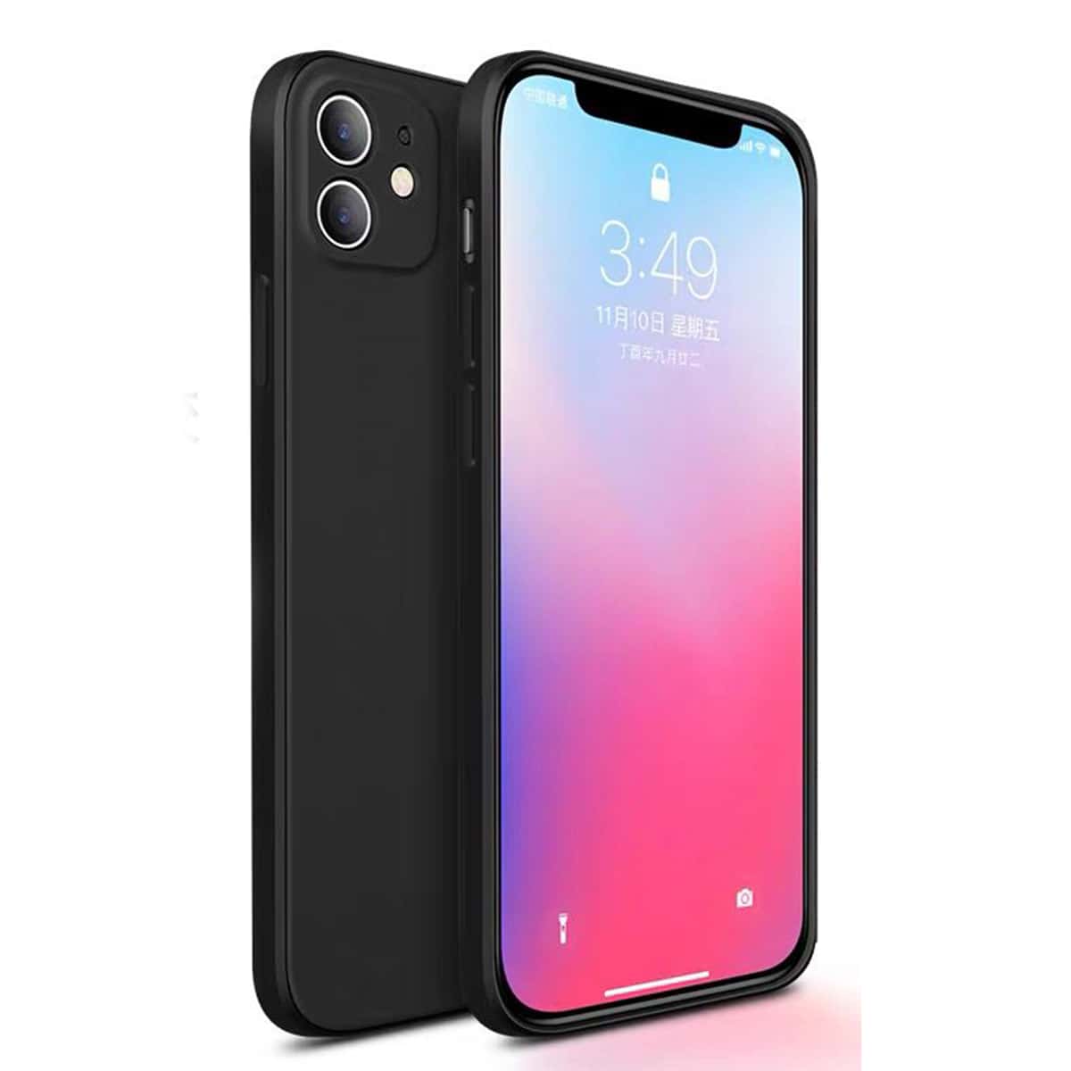 

Solid Full Cover iPhone Case, Black