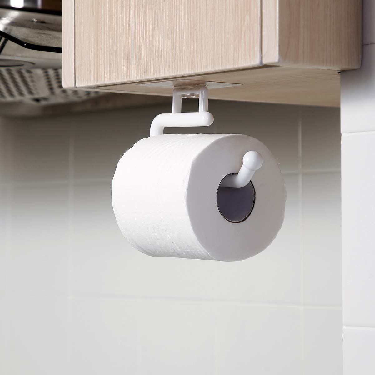 

1pc Kitchen Hanging Storage Rack, White