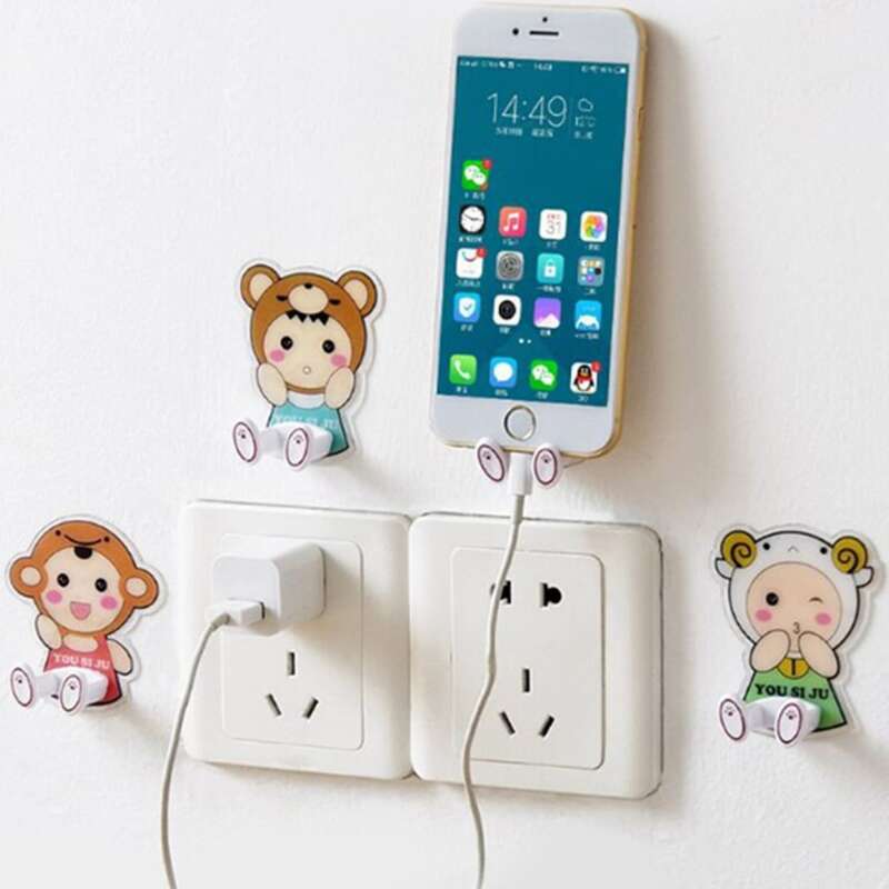 

4pcs Cartoon Graphic Plug Holder, Multicolor