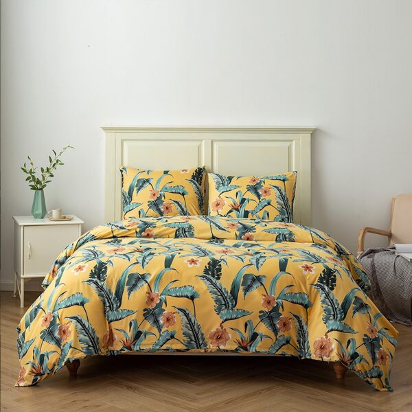 

Flower Print Bedding Set Without Filler, Multicolor