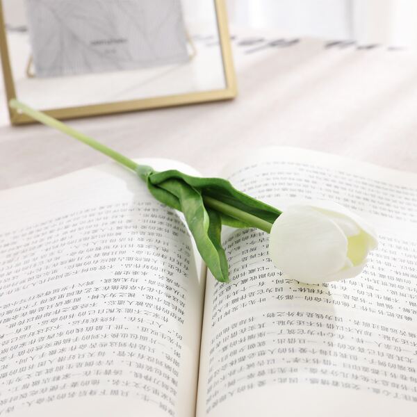 

5branches Artificial Tulip, White