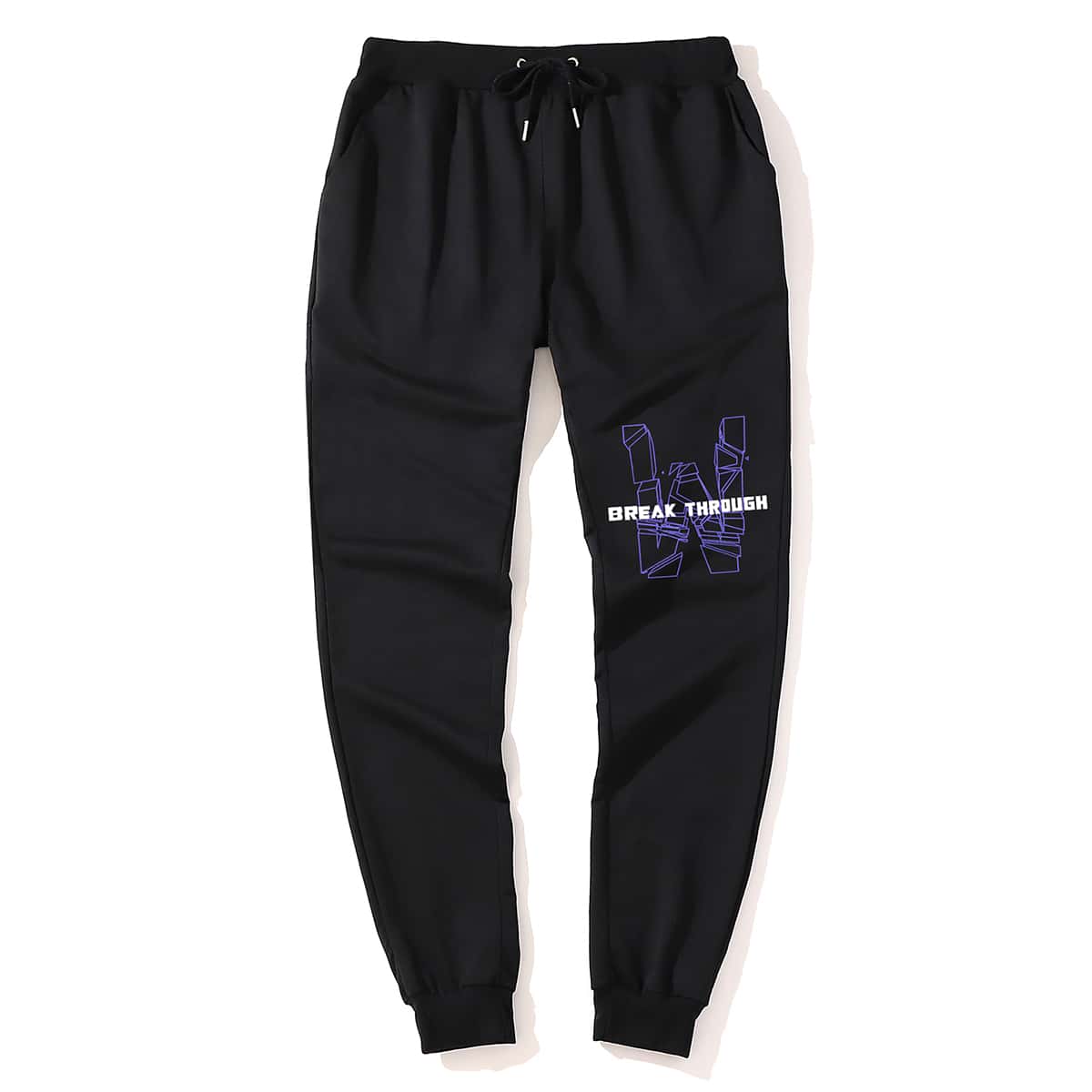 

Guys Letter Graphic Pants, Black
