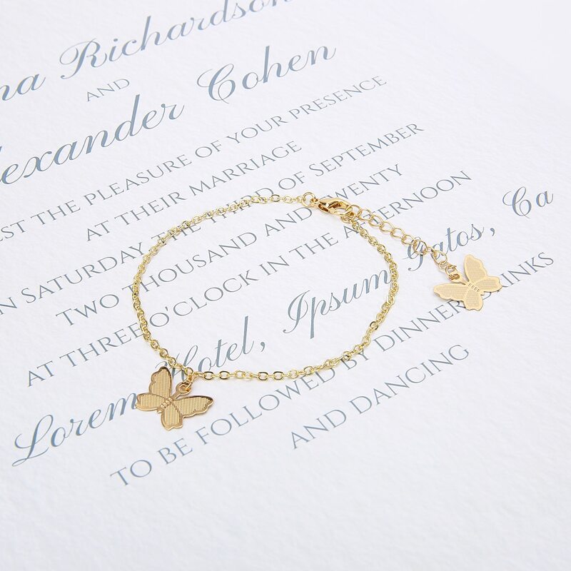 

Butterfly Chain Bracelet, Gold