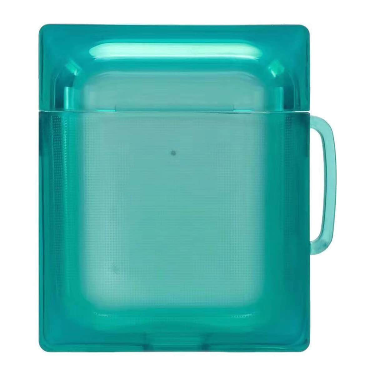 

Clear Square AirPods Case, Cadet blue clear