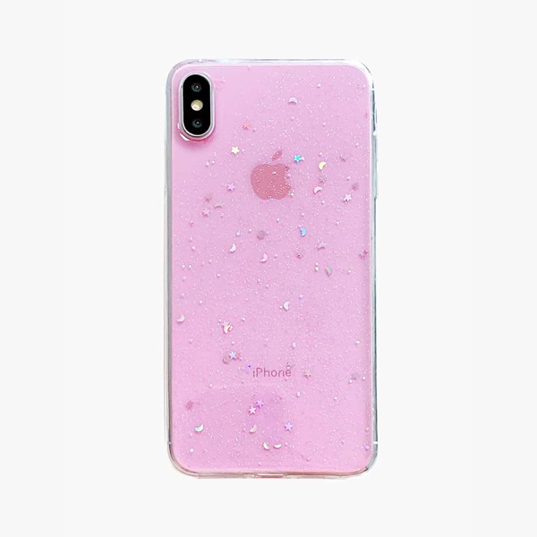 

Блестящий чехол для iPhone 1шт, Нежний розовый