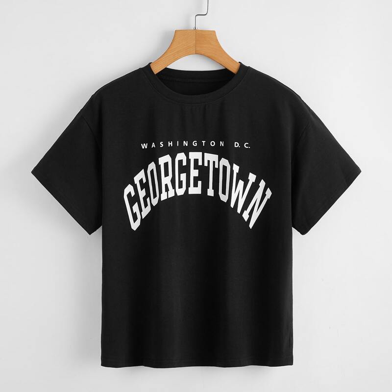 

Letter Graphic Tee, Black