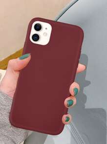 1入組素色iphone手機殼 - 酒紅色 - 查看 3