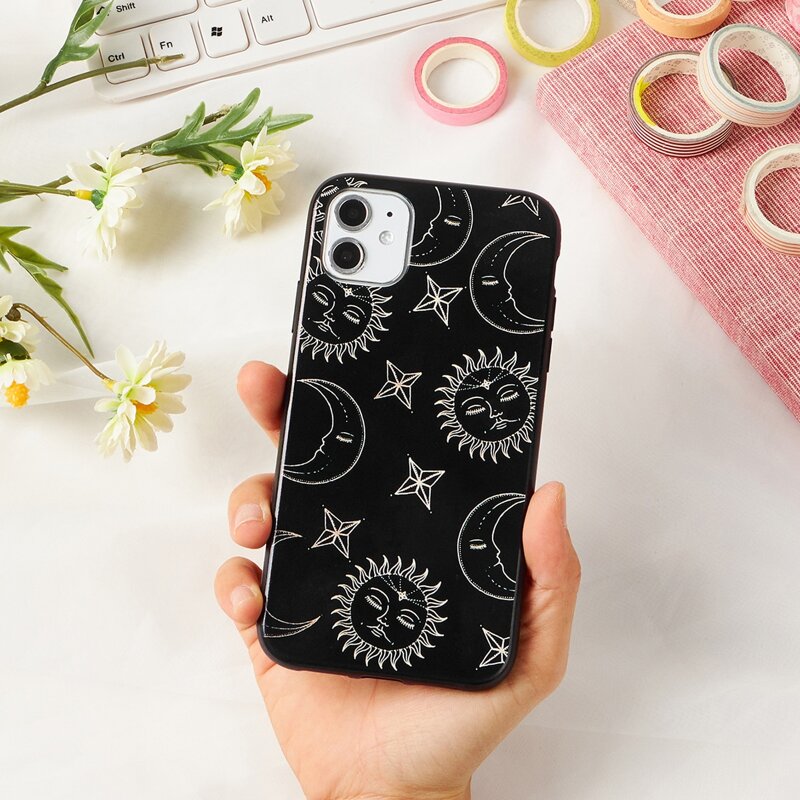 

Star & Sun iPhone Case, Black