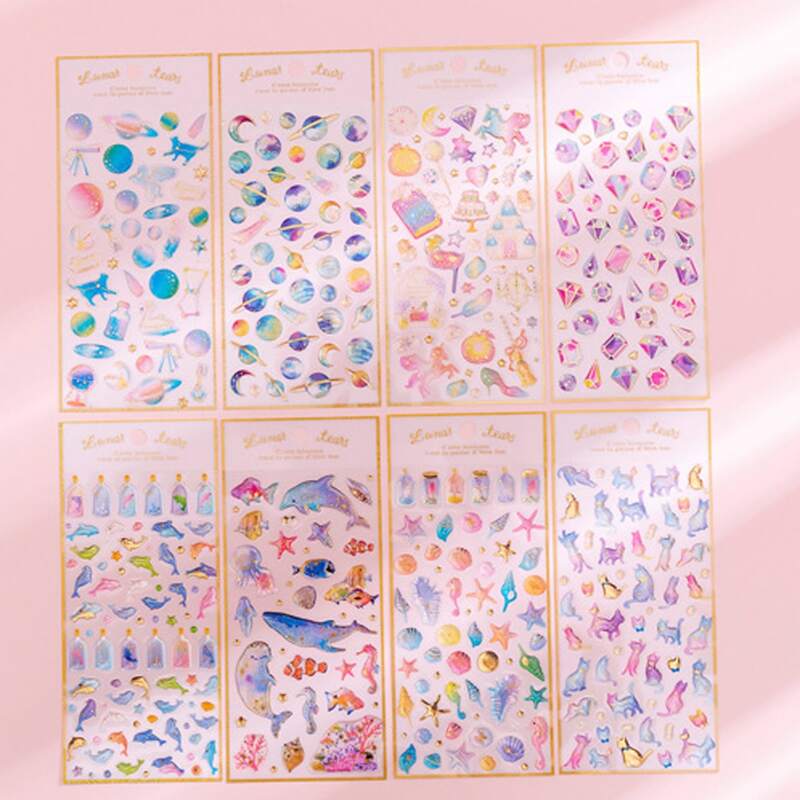 

Random 3D Cartoon Sticker 1sheet, Multicolor