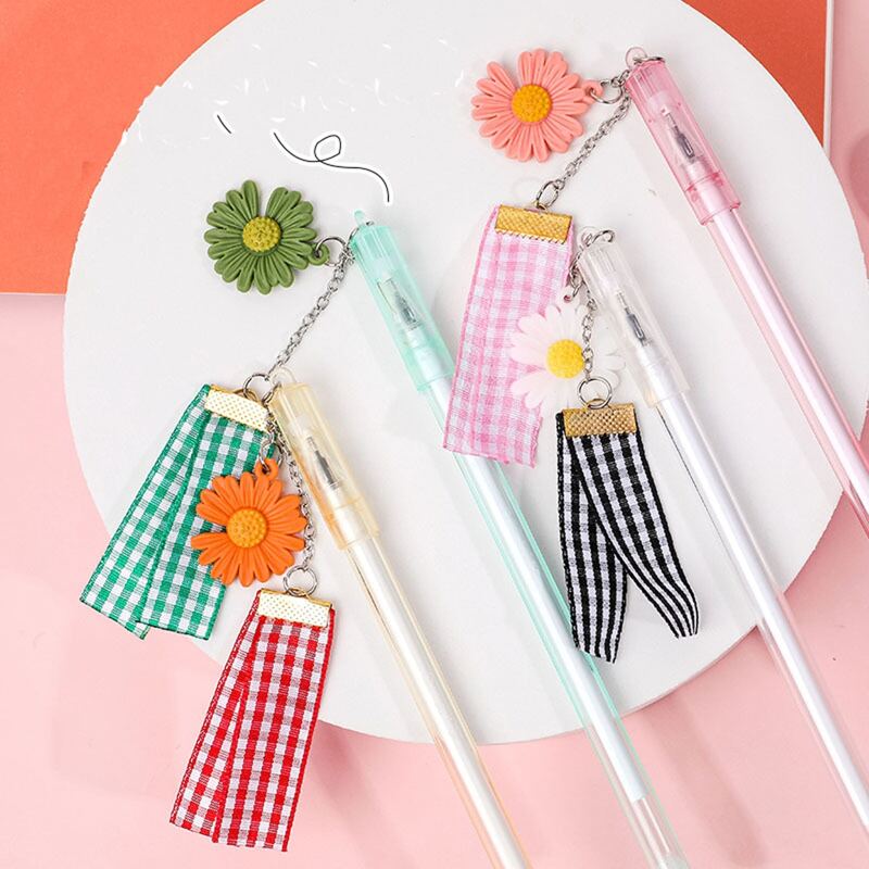 

4pcs Daisy Gel Pen, Black