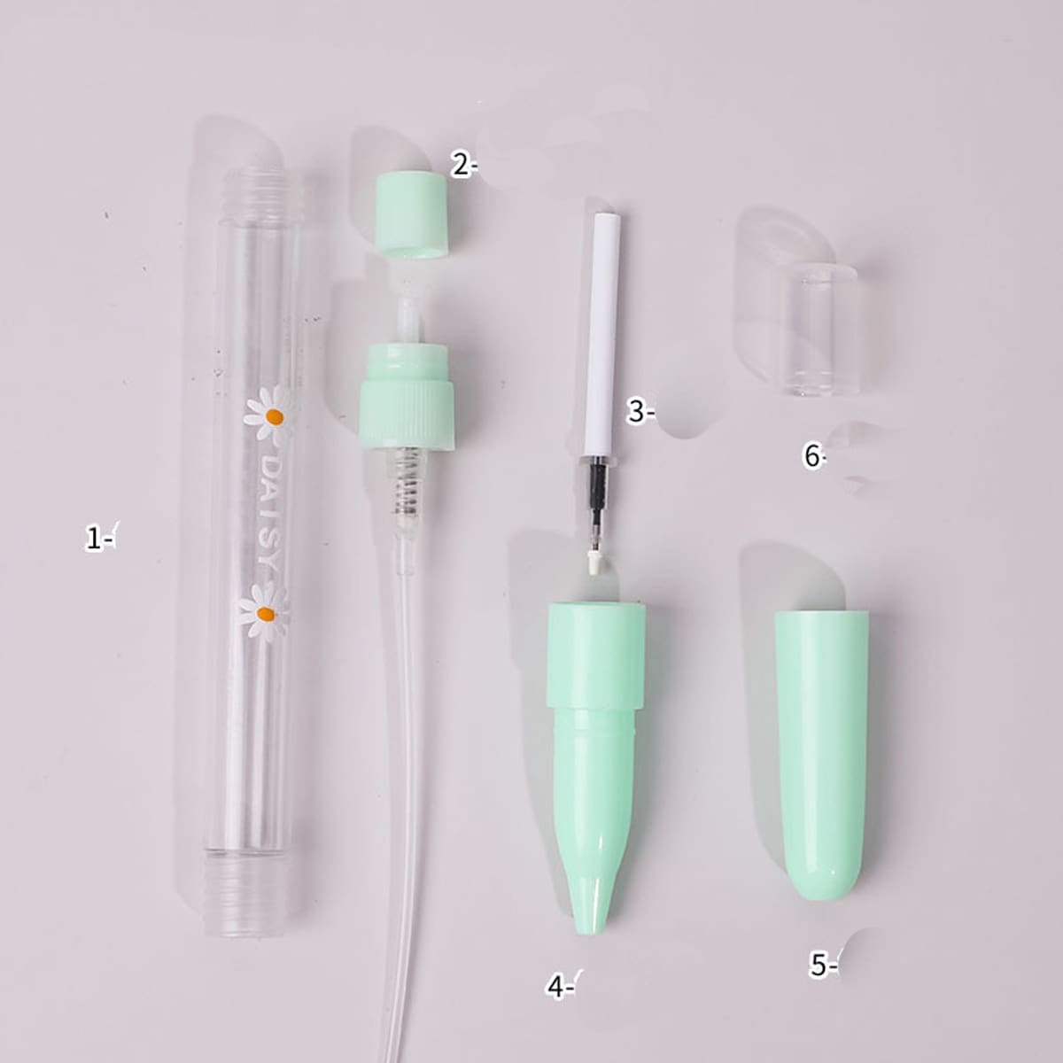 

1pc Daisy Pattern Spray Gel Pen, Multicolor