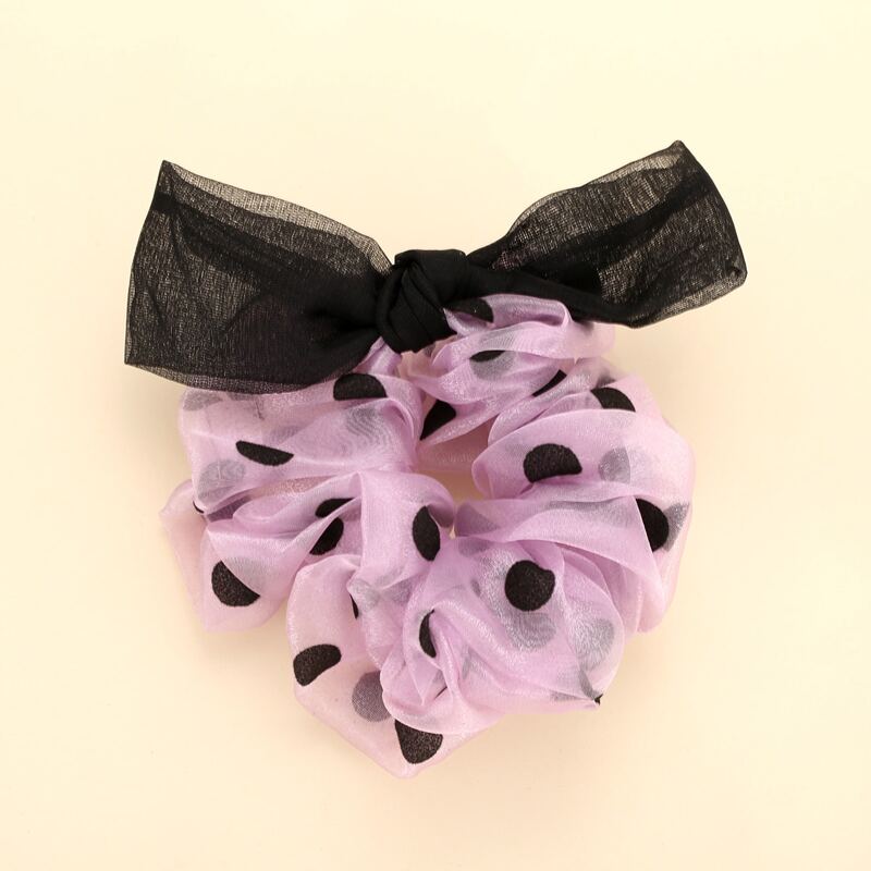 

Polka Dot Mesh Scrunchie, Multicolor