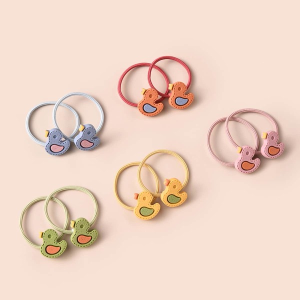 

10pcs Kids Cartoon Hair Tie, Multicolor