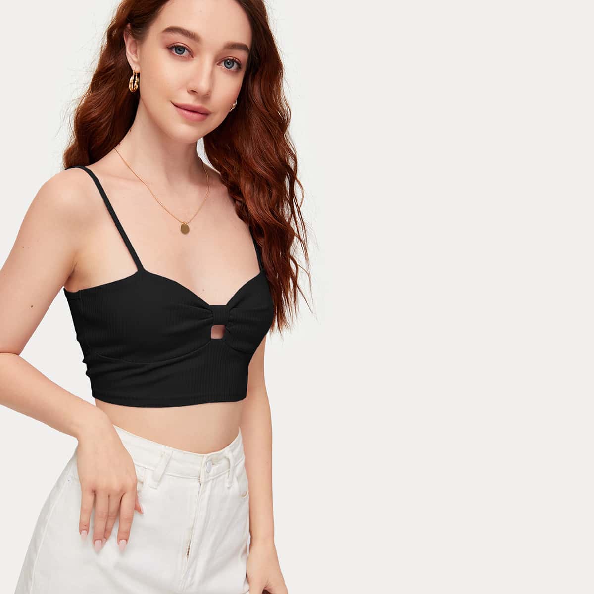

Black Crop Cami Top
