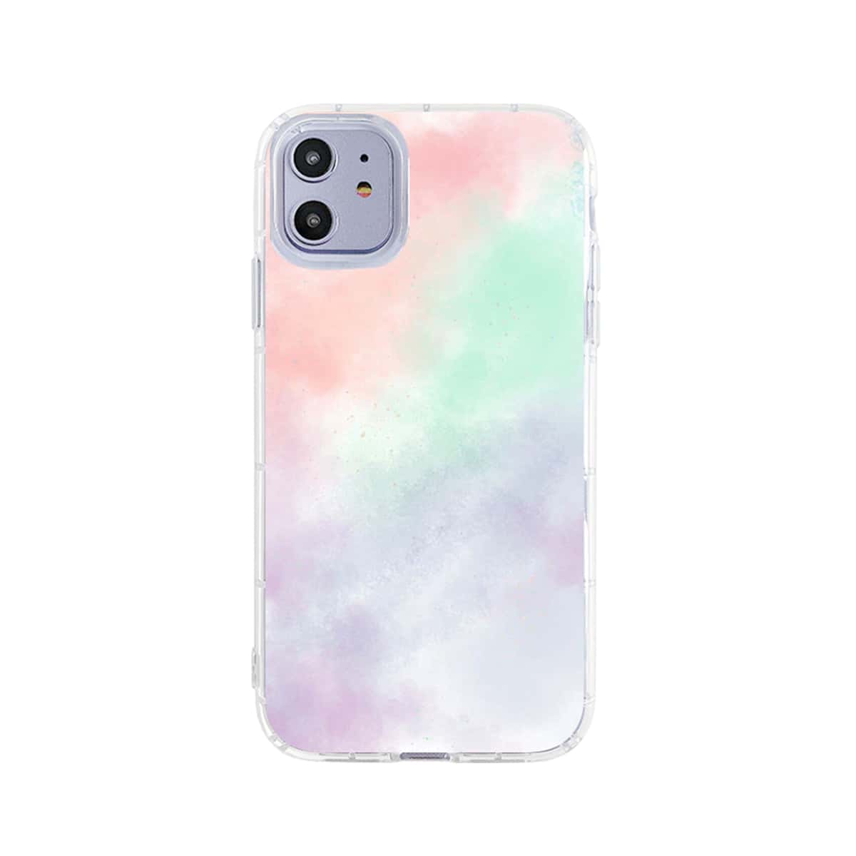 

1pc Color block iPhone Case, Multicolor