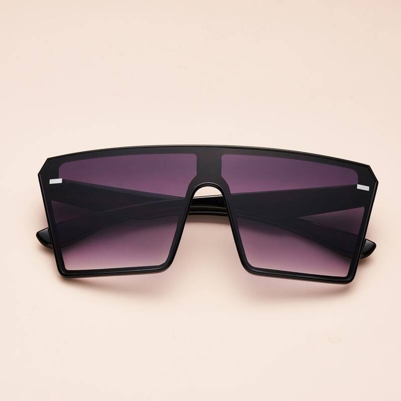 

Flat Top Shield Sunglasses, Purple