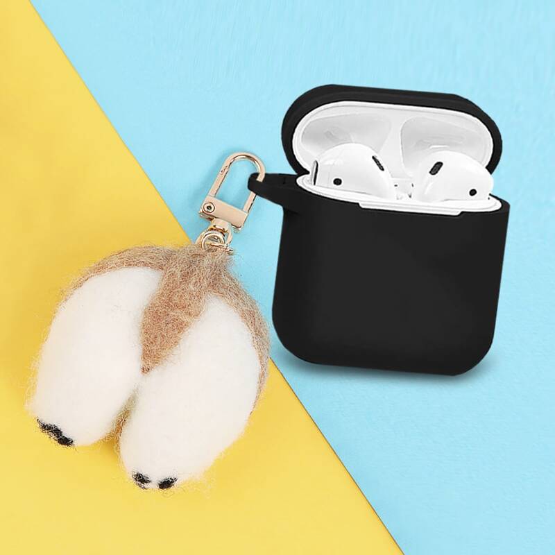 

Simple AirPods Case & Cartoon Charm, Black