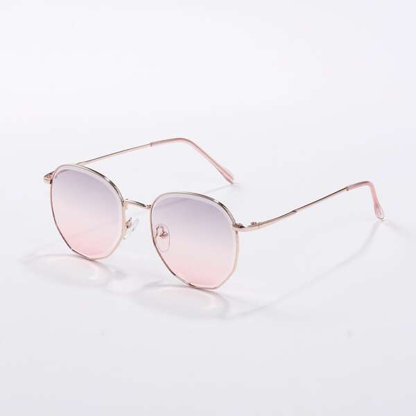 

Round Metal Frame Sunglasses, Pink