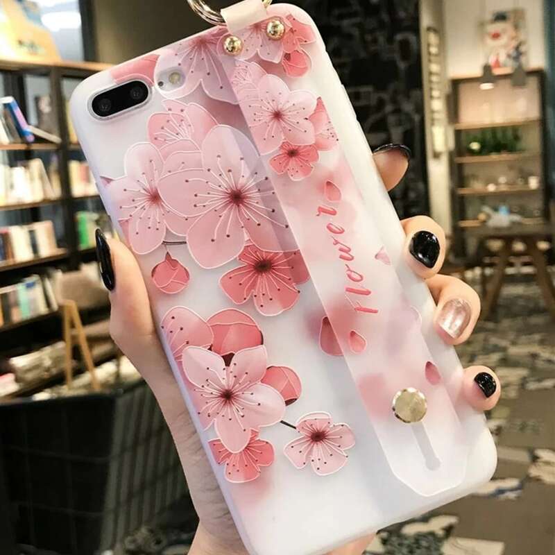 

Floral Hand Strap iPhone Case, Multicolor
