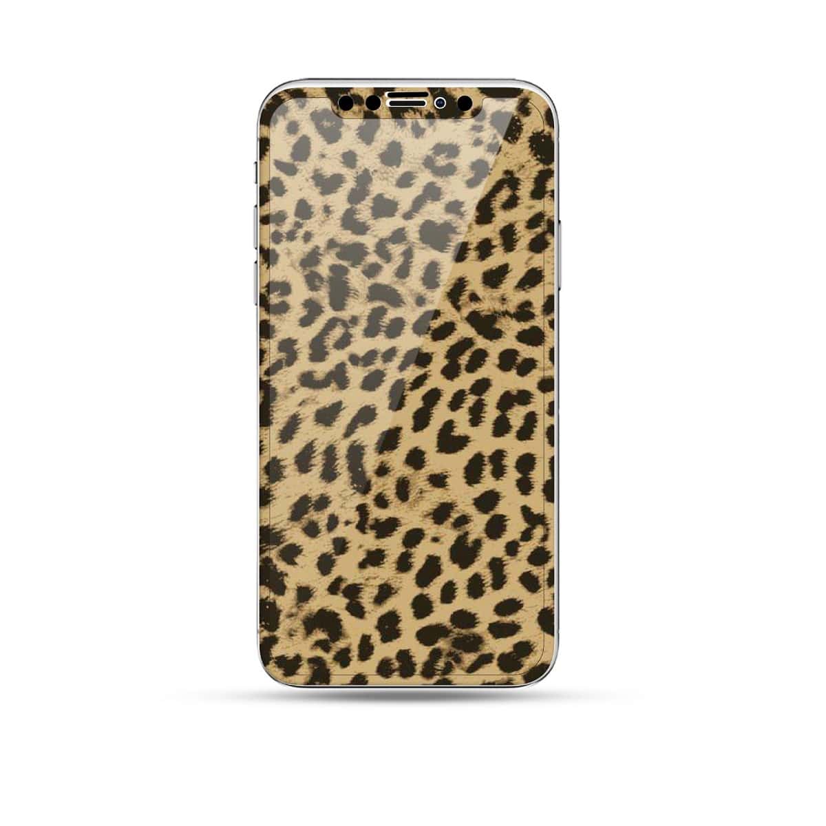 

Leopard Frame iPhone Tempered Film, Clear