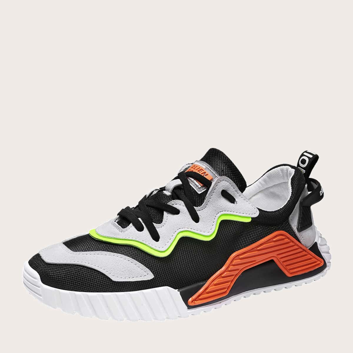 

Guys Lace-up Decor Wide Fit Sneakers, Multicolor