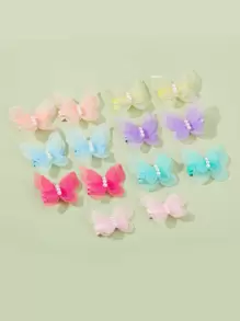 14 chiếc kẹp tóc hình bướm đính ngọc trai giả dành cho thiếu nữ - Nhiều màu - Xem 2