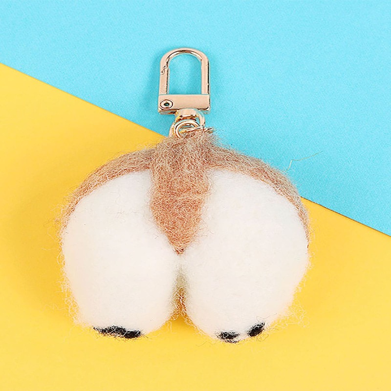 

1pc Cartoon Keychain, White