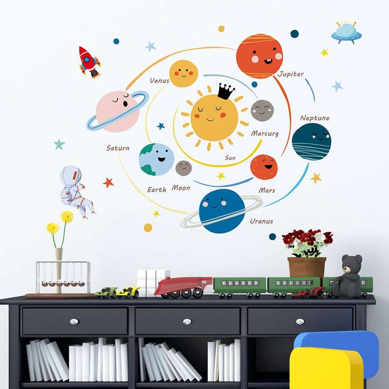 

Kids Planet Print Wall Sticker, Multicolor