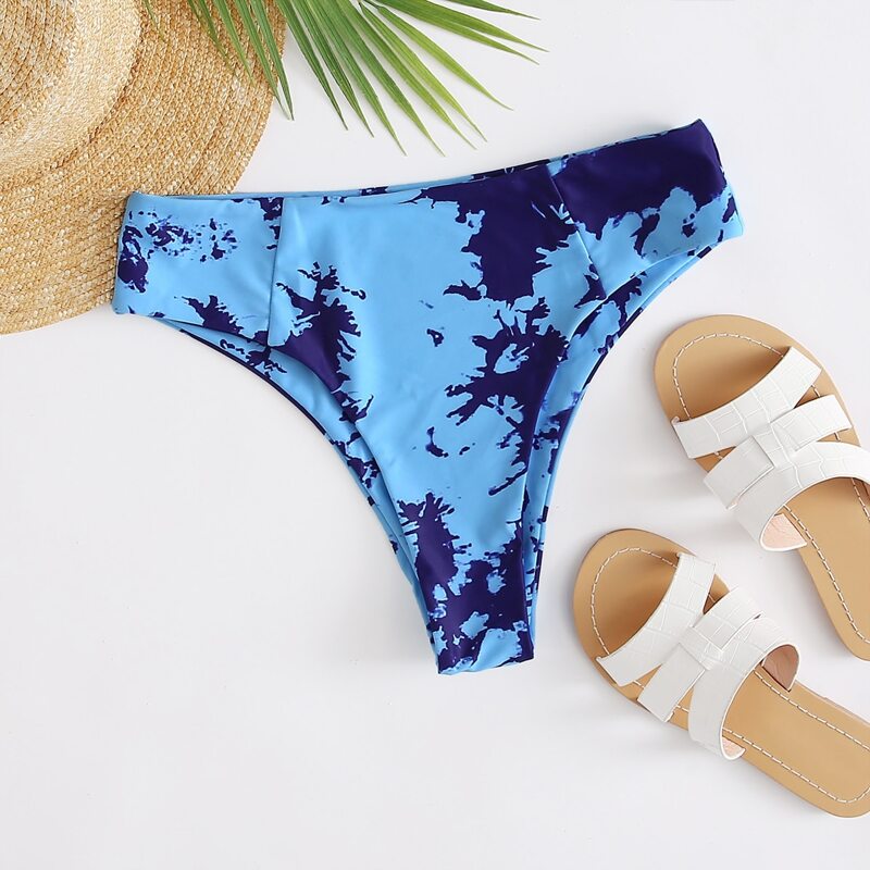 

Tie Dye High Waisted Bikini Panty, Blue
