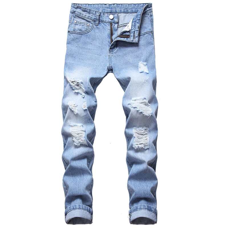 

Guys Ripped Jeans, Light wash
