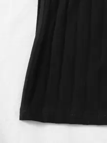 SHEIN EZwear Off Shoulder Bodycon Dress - Black - View 5