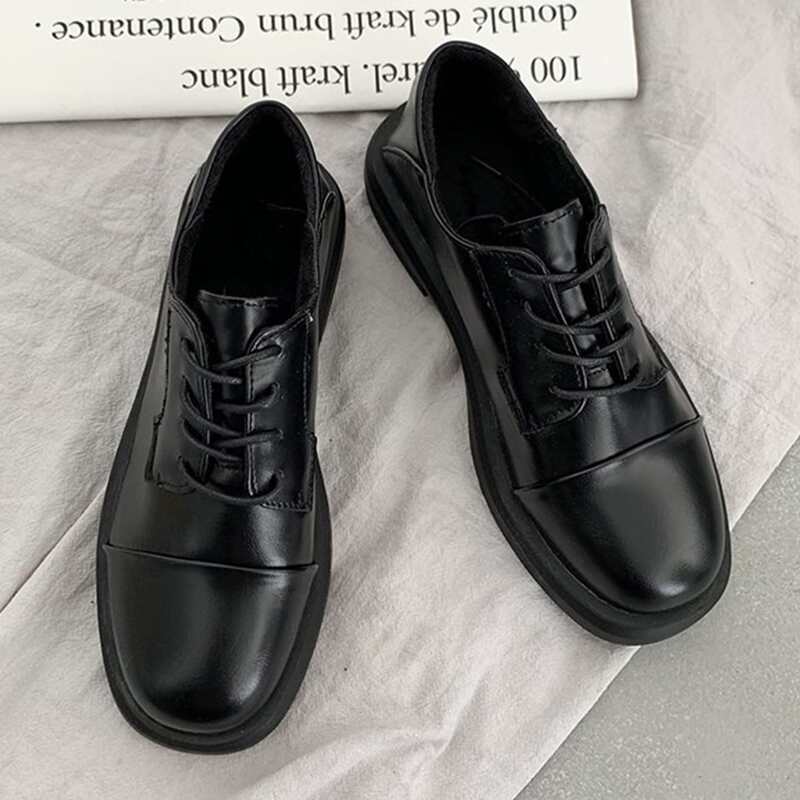 

Lace-up Front Oxford Shoes, Black