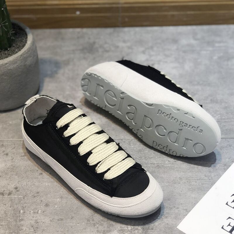 

Lace-up Canvas Sneakers, Black