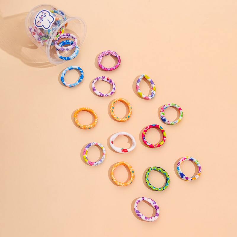 

1box 25pcs Random Hair Tie, Multicolor