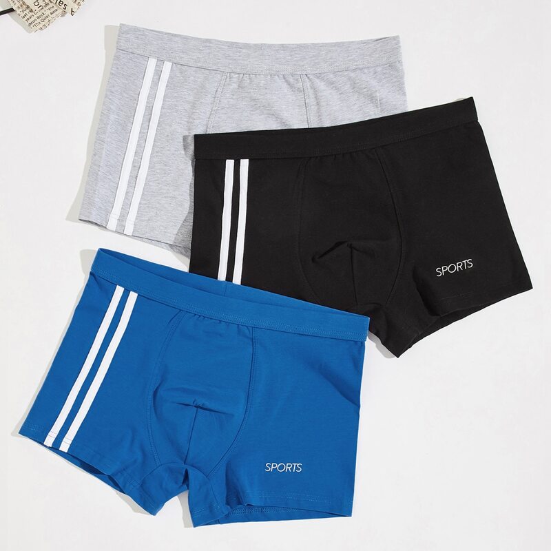 

Guys Striped Letter Graphic Boxer Brief, Multicolor