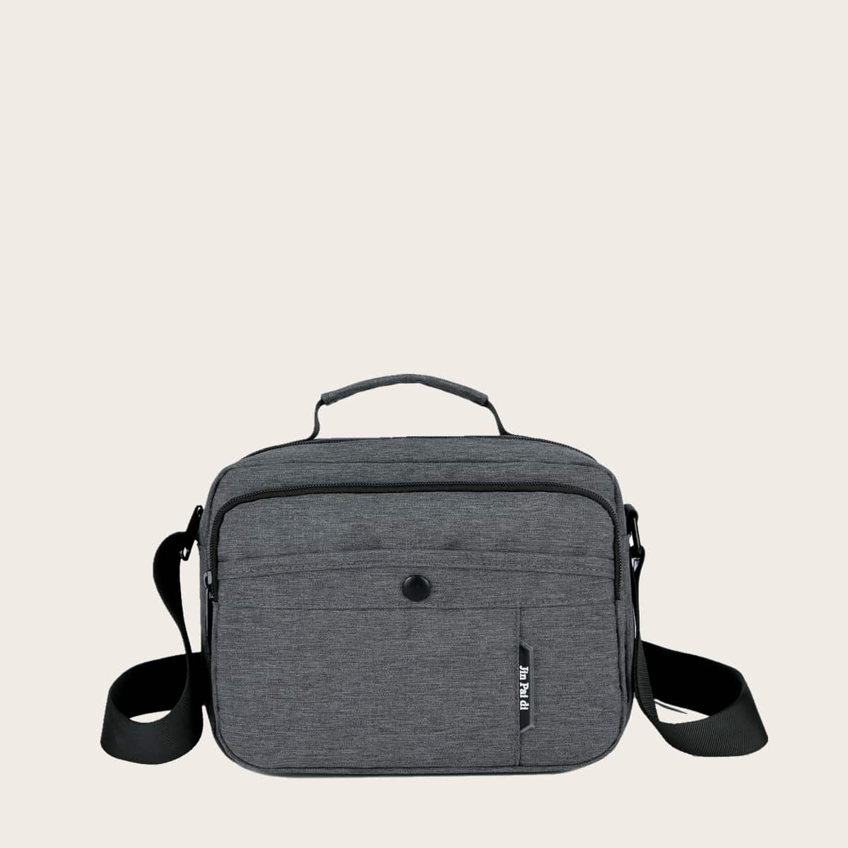 

Guys Letter Graphic Crossbody Bag, Grey