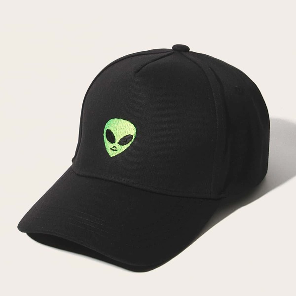 

Men Alien Embroidery Baseball Cap, Black