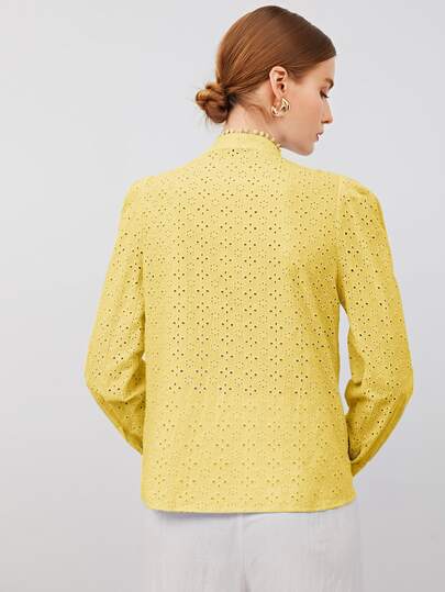 Lace Trim Schiffy Blouse