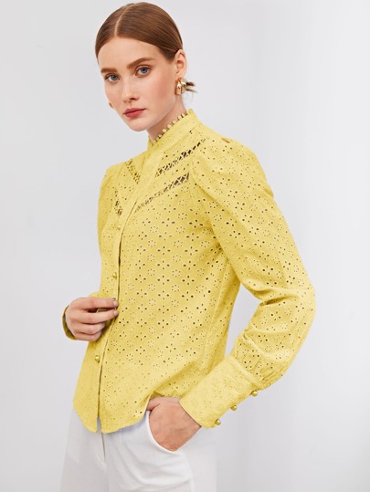 Lace Trim Schiffy Blouse