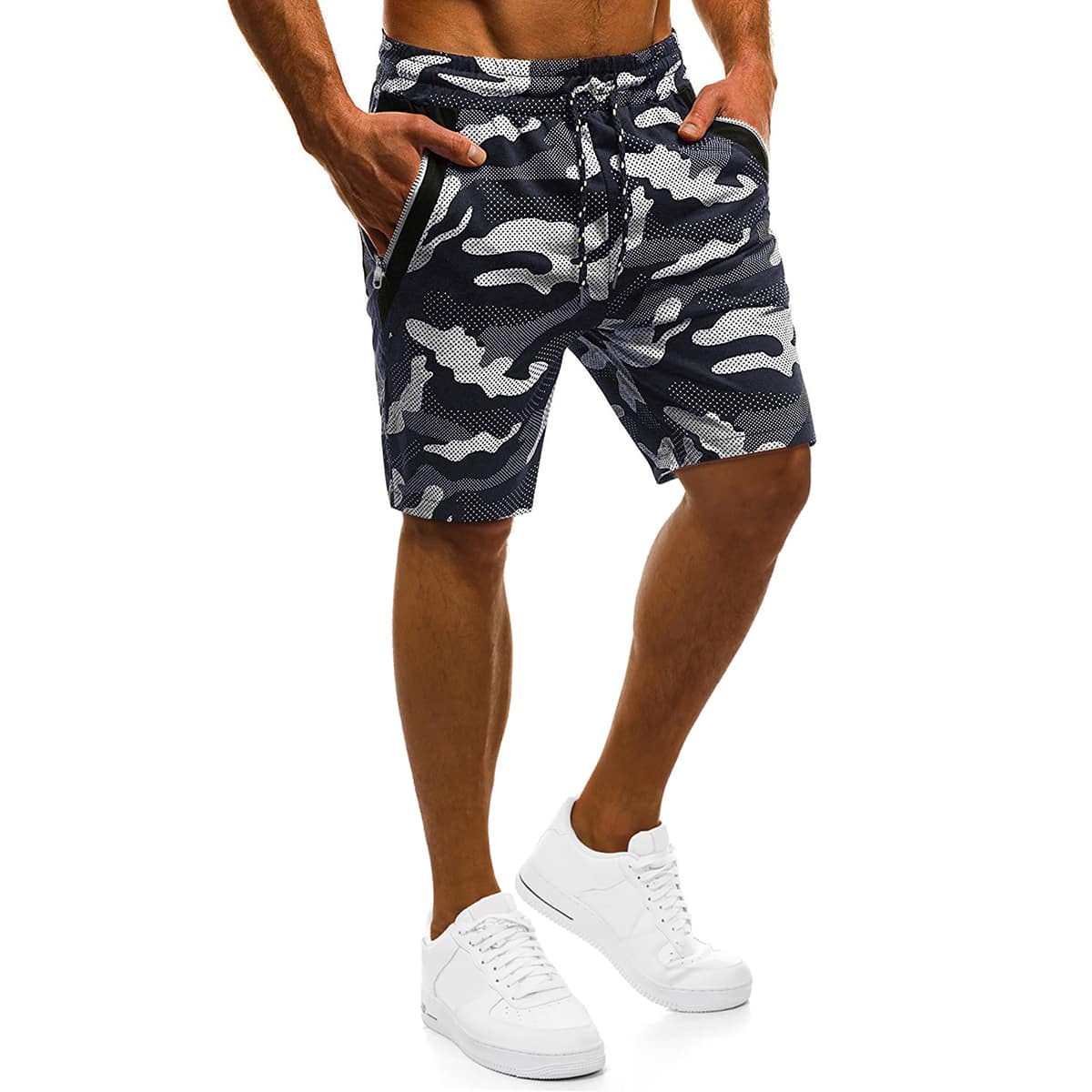 

Guys Camo Print Drawstring Waist Shorts, Multicolor