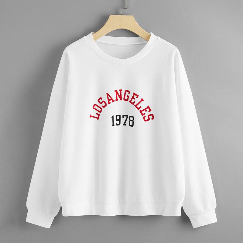 

Letter Graphic White Sweatshirt
