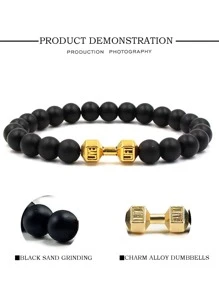 1 Pieza Reloj Minimalista Para Hombre Y 1 Pieza Brazalete - Negro - Ver 3