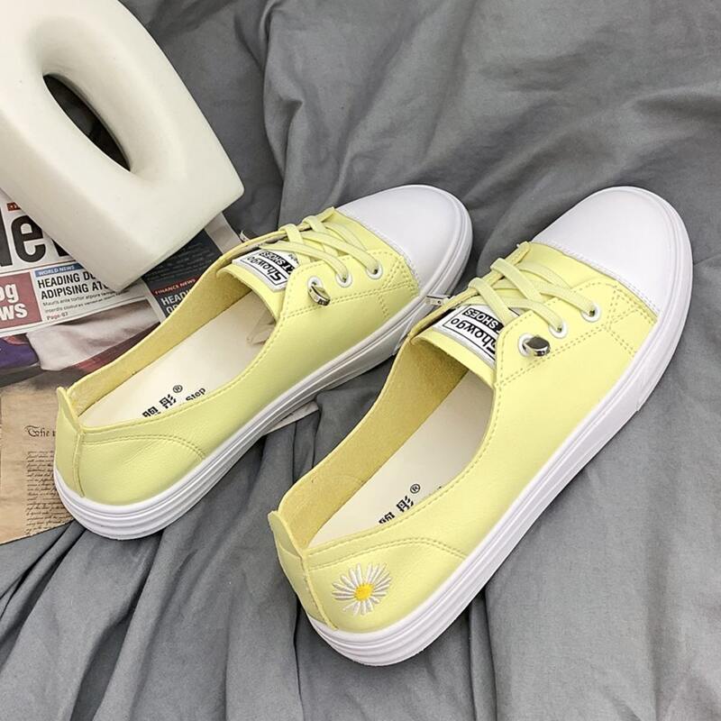

Lace-up Front Sneakers, Yellow pastel