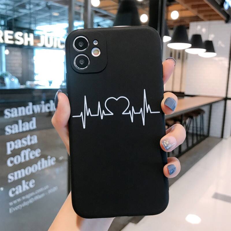 

Heartbeat iPhone Case, Black