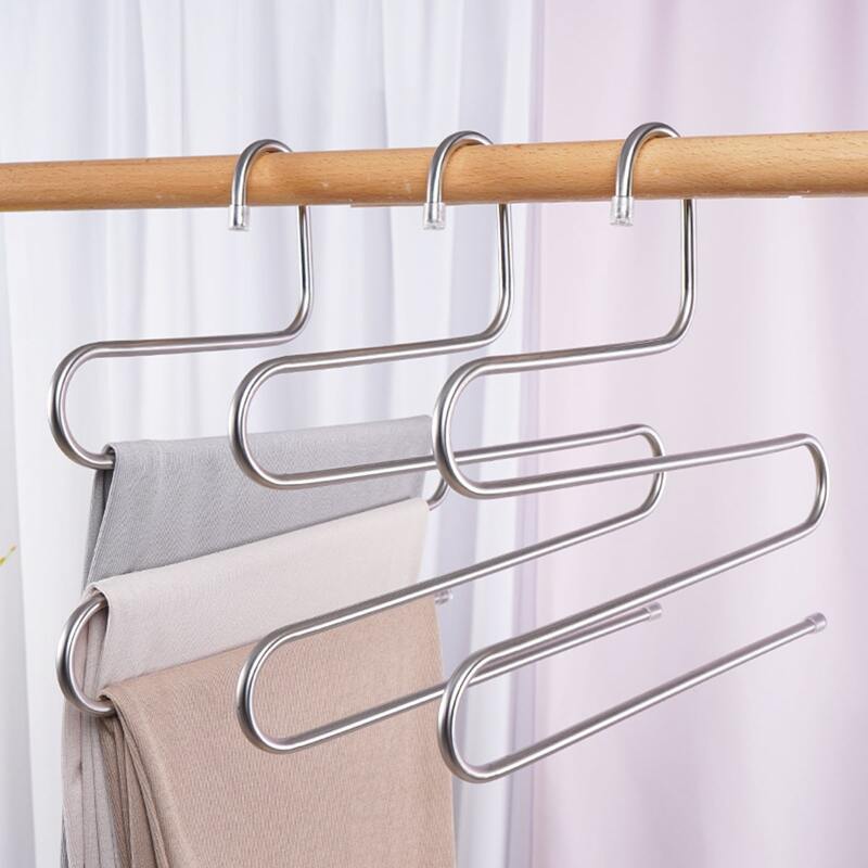 

1pc Multifunctional Pants Hanger, Silver